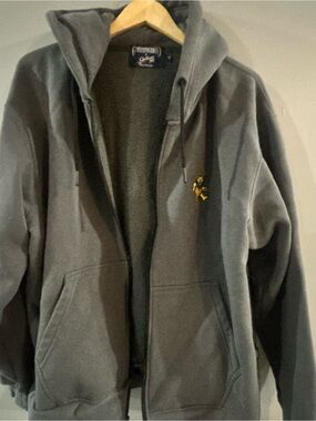 Quiksilver Men's Charcoal Gray Zip-Up Hoodie Grateful Dead